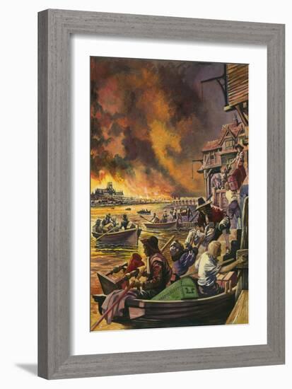 The Great Fire of London 1666-Peter Jackson-Framed Giclee Print