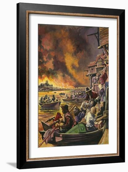 The Great Fire of London 1666-Peter Jackson-Framed Giclee Print