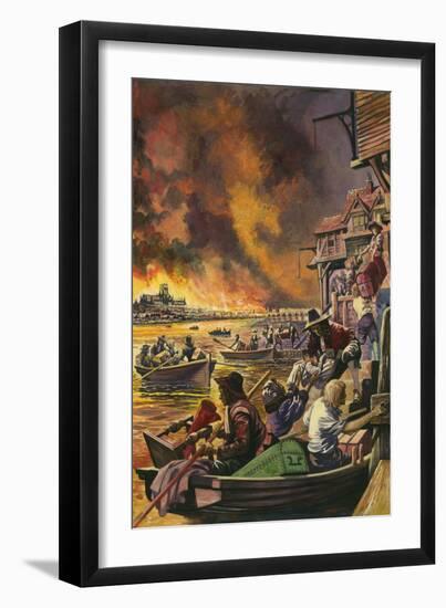 The Great Fire of London 1666-Peter Jackson-Framed Giclee Print