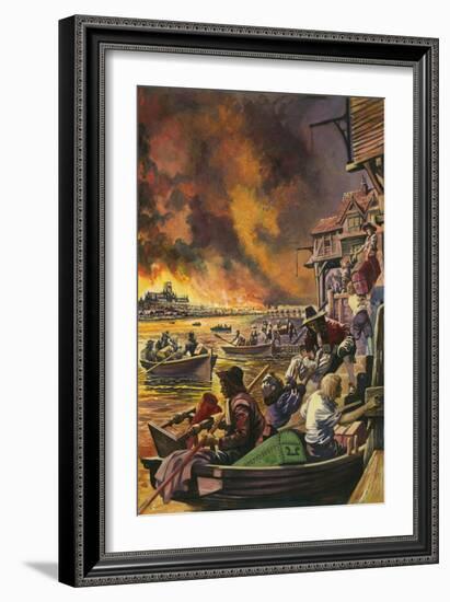 The Great Fire of London 1666-Peter Jackson-Framed Giclee Print