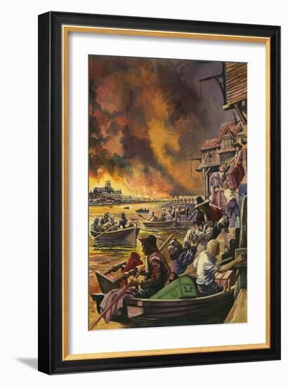 The Great Fire of London 1666-Peter Jackson-Framed Giclee Print