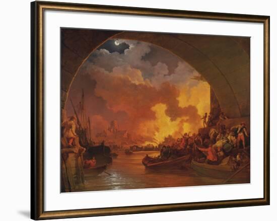 The Great Fire of London-Philip James De Loutherbourg-Framed Premium Giclee Print