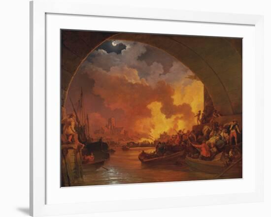 The Great Fire of London-Philip James De Loutherbourg-Framed Premium Giclee Print