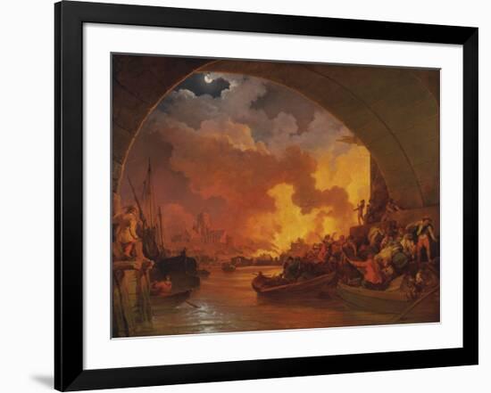 The Great Fire of London-Philip James De Loutherbourg-Framed Premium Giclee Print