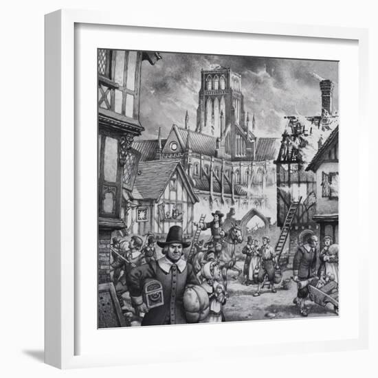 The Great Fire of London-Pat Nicolle-Framed Giclee Print