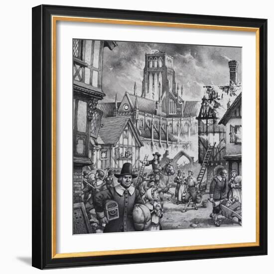 The Great Fire of London-Pat Nicolle-Framed Giclee Print