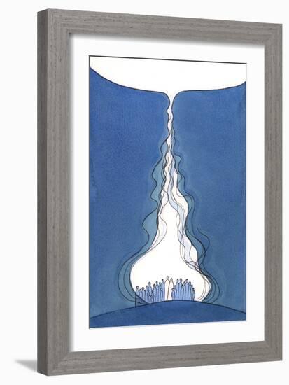 The Great Flame of Prayer., 2001 (W/C on Paper)-Elizabeth Wang-Framed Giclee Print