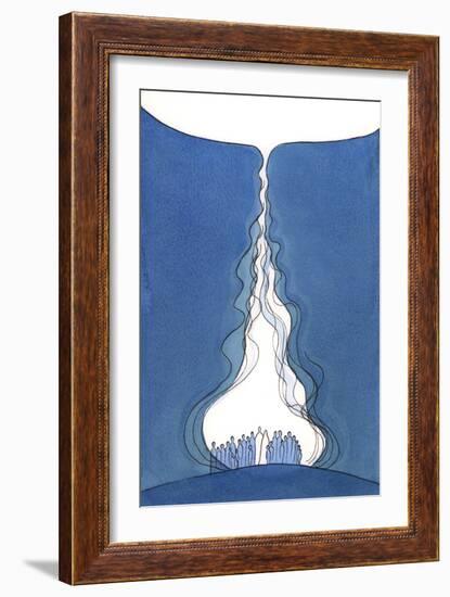 The Great Flame of Prayer., 2001 (W/C on Paper)-Elizabeth Wang-Framed Giclee Print