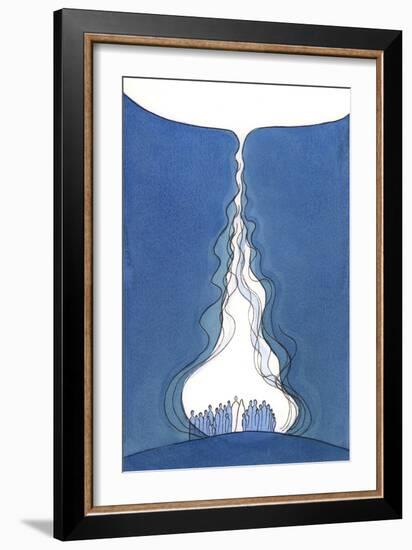 The Great Flame of Prayer., 2001 (W/C on Paper)-Elizabeth Wang-Framed Giclee Print