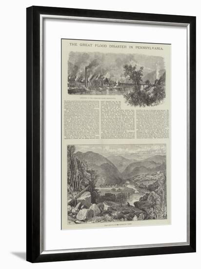 The Great Flood Disaster in Pennsylvania-null-Framed Giclee Print