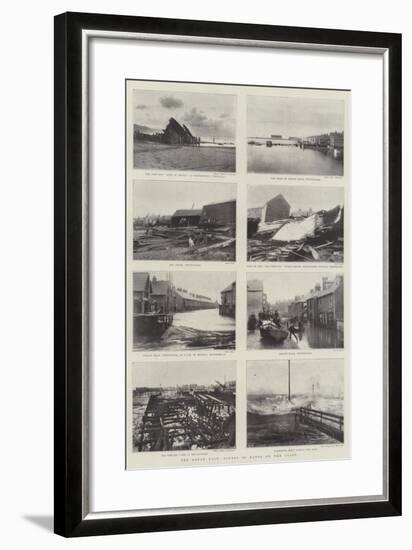 The Great Gale, Scenes of Havoc on the Coast-null-Framed Giclee Print