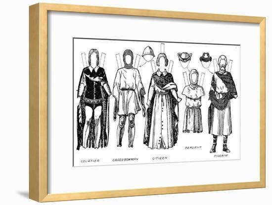 'The Great Gallery of British Costume: Dress Worn In Edward The Third's Reign', c1934-Unknown-Framed Giclee Print