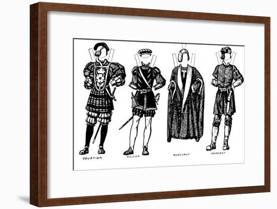 'The Great Gallery of British Costume: Dress Worn in Henry The Eighth's Time', c1934-Unknown-Framed Giclee Print