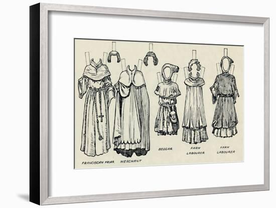 'The Great Gallery of British Costume: Varied Dresses Worn in Norman Times', c1934-Unknown-Framed Giclee Print