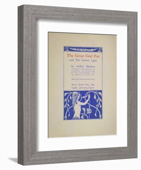 The Great God Pan-Aubrey Beardsley-Framed Giclee Print