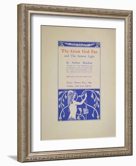 The Great God Pan-Aubrey Beardsley-Framed Giclee Print