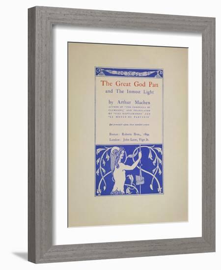 The Great God Pan-Aubrey Beardsley-Framed Giclee Print