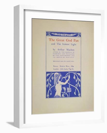 The Great God Pan-Aubrey Beardsley-Framed Giclee Print