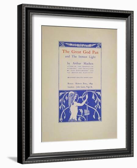 The Great God Pan-Aubrey Beardsley-Framed Giclee Print