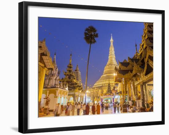 The Great Golden Stupa, Shwedagon Paya (Shwe Dagon Pagoda), Yangon (Rangoon), Myanmar (Burma)-Peter Adams-Framed Photographic Print