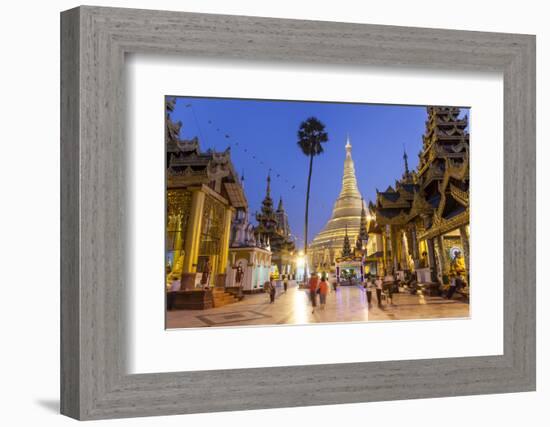 The Great Golden Stupa, Shwedagon Paya, Yangon, Myanmar (Burma)-Peter Adams-Framed Photographic Print