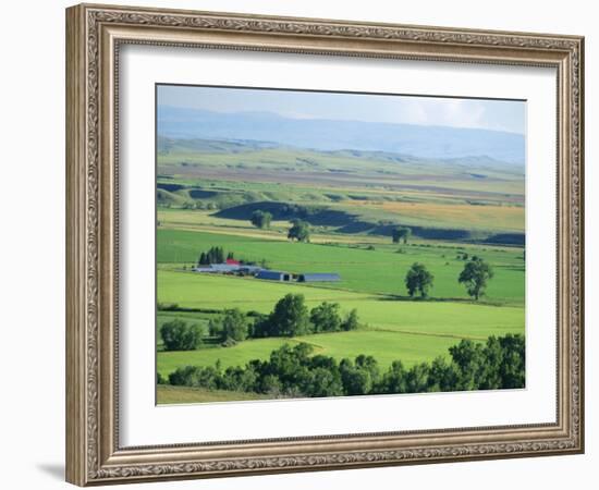 The Great Grasslands Valley of the Little Bighorn River, Near Billings, Montana, USA-Anthony Waltham-Framed Photographic Print