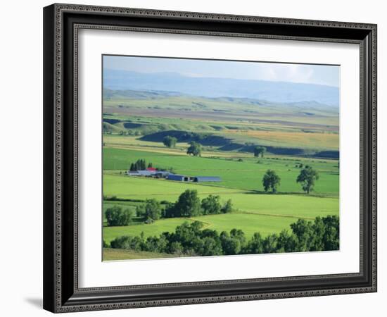 The Great Grasslands Valley of the Little Bighorn River, Near Billings, Montana, USA-Anthony Waltham-Framed Photographic Print