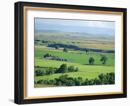 The Great Grasslands Valley of the Little Bighorn River, Near Billings, Montana, USA-Anthony Waltham-Framed Photographic Print