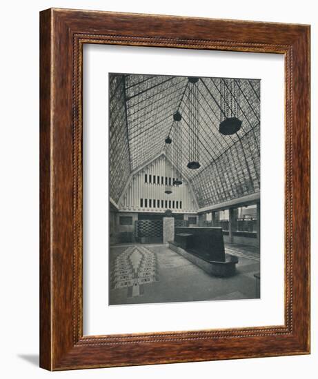 The Great Hall, Bank of Rotterdam, The Hague', 1920-Unknown-Framed Photographic Print