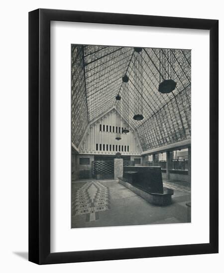 The Great Hall, Bank of Rotterdam, The Hague', 1920-Unknown-Framed Photographic Print