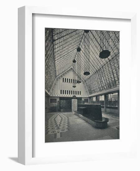 The Great Hall, Bank of Rotterdam, The Hague', 1920-Unknown-Framed Photographic Print