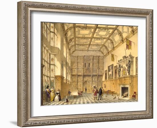 The Great Hall, Hatfield, Berkshire, 1600, Illustration from 'Architecture of the Middle Ages',…-Joseph Nash-Framed Giclee Print