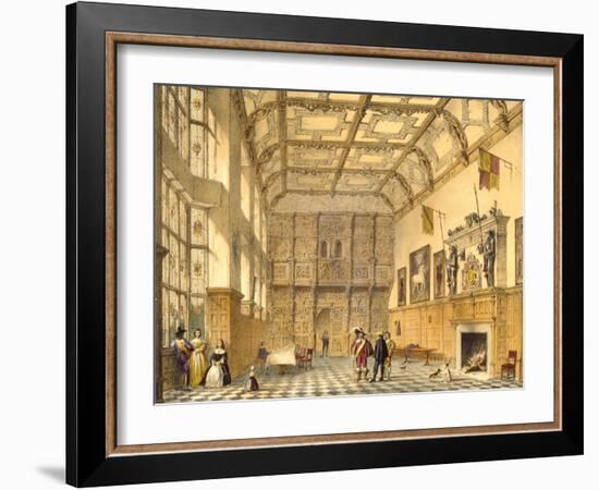The Great Hall, Hatfield, Berkshire, 1600, Illustration from 'Architecture of the Middle Ages',…-Joseph Nash-Framed Giclee Print