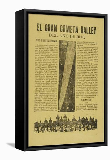 The Great Halley's Comet, 1899, Published 1910-Jose Guadalupe Posada-Framed Premier Image Canvas