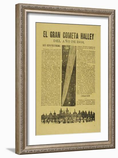 The Great Halley's Comet, 1899, Published 1910-Jose Guadalupe Posada-Framed Giclee Print