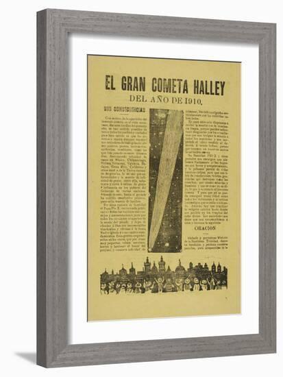 The Great Halley's Comet, 1899, Published 1910-Jose Guadalupe Posada-Framed Giclee Print