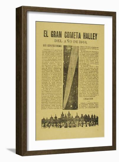 The Great Halley's Comet, 1899, Published 1910-Jose Guadalupe Posada-Framed Giclee Print