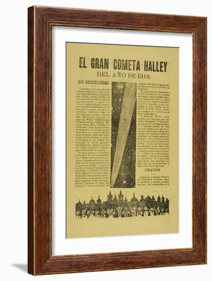 The Great Halley's Comet, 1899, Published 1910-Jose Guadalupe Posada-Framed Giclee Print