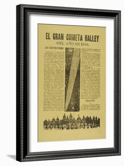 The Great Halley's Comet, 1899, Published 1910-Jose Guadalupe Posada-Framed Giclee Print