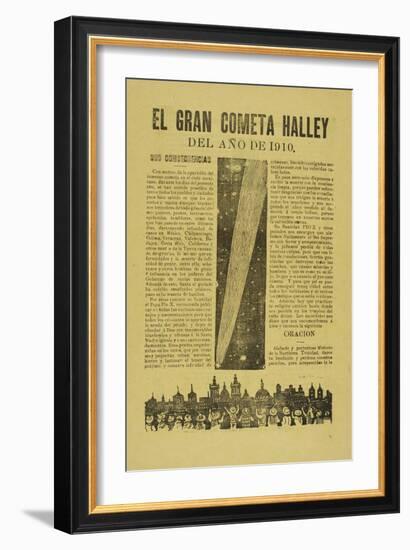 The Great Halley's Comet, 1899, Published 1910-Jose Guadalupe Posada-Framed Giclee Print