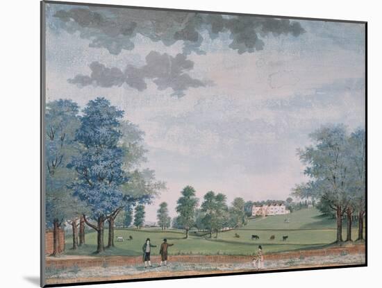 The Great House and Park at Chawton, circa 1700 (Gouache)-null-Mounted Giclee Print