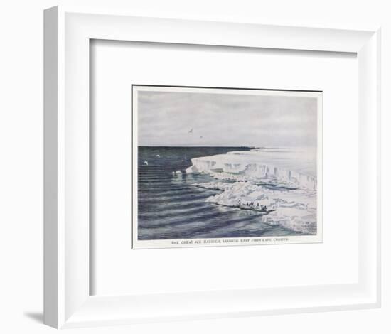 The Great Ice Barrier Looking East from Cape Crozier in Antarctica-Edward A. Wilson-Framed Art Print