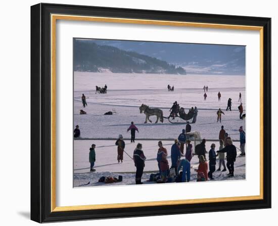 The Great Ice Fair, Lillehammer, Norway, Scandinavia-Adam Woolfitt-Framed Photographic Print
