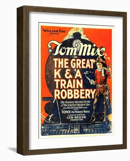 The Great K&A Train Robbery, Tom Mix, 1926-null-Framed Art Print