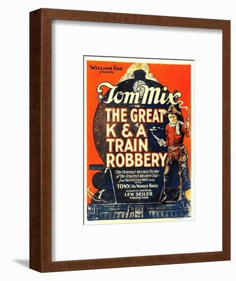 The Great K&A Train Robbery, Tom Mix, 1926-null-Framed Art Print