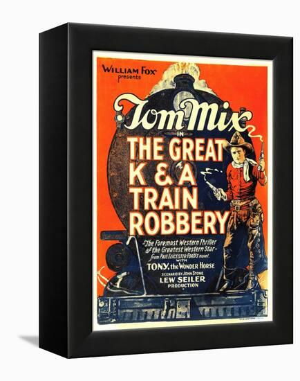 The Great K&A Train Robbery, Tom Mix, 1926-null-Framed Stretched Canvas
