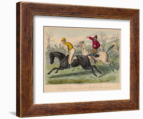 'The great Match between Mr. Flintoff & Jack Rogers', 1858-John Leech-Framed Giclee Print