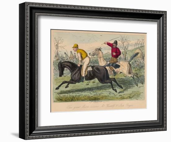 'The great Match between Mr. Flintoff & Jack Rogers', 1858-John Leech-Framed Giclee Print