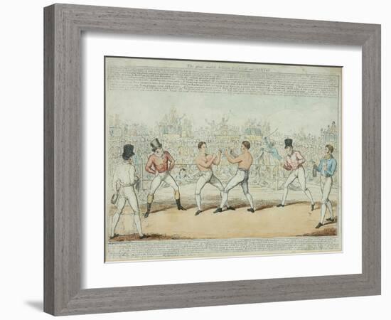 The Great Match Between Randall and Martin-George Cruikshank-Framed Giclee Print