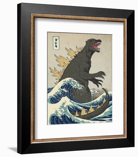 The Great Monster off Kanagawa-Michael Buxton-Framed Art Print